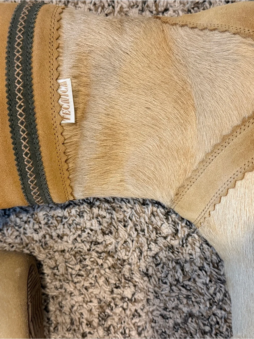 Tecnica Women's Tan Fur-Trim Winter Boots